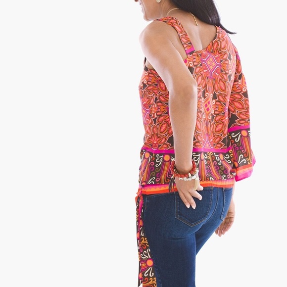 CHICO’S•one shoulder Zanzibar top S NWT - Picture 3 of 7